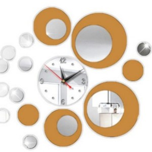 สติ๊กเกอร์ติดผนังอะคริลิคแบบกระจกสองสีลายวงกลมระเบิด นาฬิกาติดผนังแบบเงียบ ตกแต่งผนังด้วยตัวเอง นาฬิกาติดผนัง 3 มิติ - Product Image 5