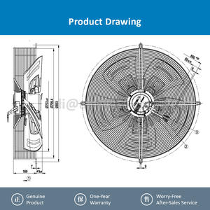 Ebmpapst S3G710-AO85-21/F01 230V AC 50/60Hz 830RPM 710mm 700W ลูกบอล IP54 3.1A ความแม่นยำของเครื่องปรับอากาศคอนเดนเซอร์ EC - Product Image 4