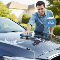 Éponge de lavage auto en microfibre haute densité grande taille 5 pouces personnalisable pour le nettoyage et le polissage des voitures