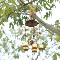 Campanas de Viento Decorativas para Jardín, de Tono Profundo, con 5 Campanas de Cobre, Estilo Chino, Hechas de Aluminio, Iluminadas