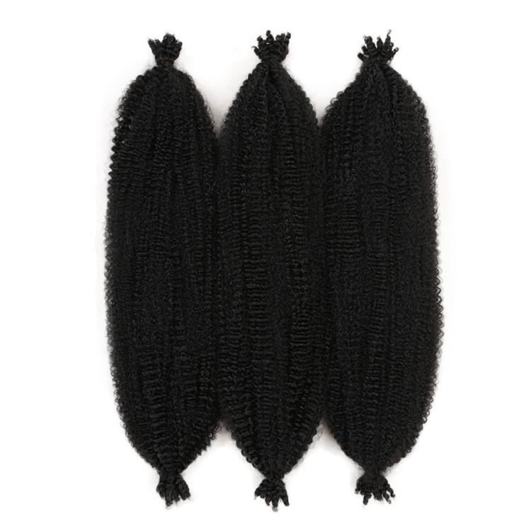 Trenzas de pelo Afro preseparadas, rizado, Marley, Primavera, giro Afro, ganchillo