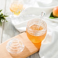 Stoples plastik klasik bersegel dengan batang pengaduk dan tutup plastik untuk wadah makanan jus madu Jam