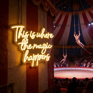 Neonawall Insegna LED Neon 'This Is Magic Happens' IP65 USB, Luce da Parete Personalizzabile e Dimmerabile per Camera da Letto, Casa, Ufficio - Product Image 6