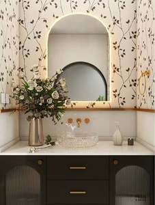 Meuble de salle de bain simple et atmosphérique de style américain rétro, anti-eau, meuble de salle de bain simple avec miroir intelligent - Product Image 2