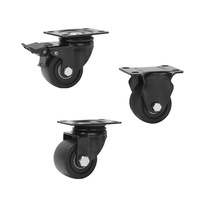 Ruedas Giratorias EFON EF1145 de Bajo Centro de Gravedad, Ruedas de Nylon y Denim Resistentes, Ruedas de Empuje, Ruedas Universales