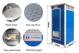 Toilette préfabriquée de luxe sur mesure avec porte de sécurité en acier, design moderne pour usage extérieur - Product Image 5
