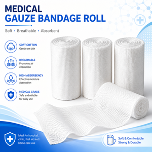 Bandage en gaze de coton et crêpe pour clinique, bandage hautement élastique pour pansement de traumatismes mineurs en ambulatoire, spécification clinique personnalisée - Product Image 2