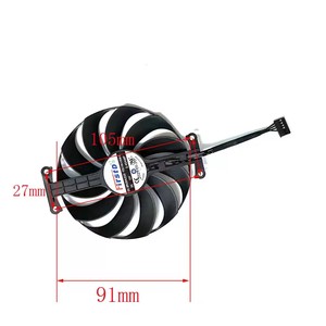 Ventilador de repuesto para tarjeta gráfica ASUS Radeon <span class=keywords><strong>RX6400</strong></span> 4GB PHOENIX OC, ventilador de GPU FDC10U12D9-C DC 12V 0.45A - Product Image 5