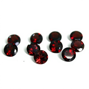 Granat Rouge Naturel Rond Taille Brillant 1.00CT Pierres Précieuses en Vrac avec Effet de Couleur/Feu Vente en Gros pour la Fabrication de Bijoux - Product Image 2