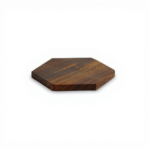 Juego de 6 Posavasos de Madera con Resorte de Seis Esquinas, Color Marrón, Hechos a Mano, para Tazas de Té y Café, para Mesa de Comedor, Hogar u Oficina - Product Image 3