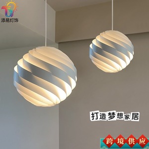 Lámpara colgante Turbo, candelabro Led redondo para el hogar, estudio, dormitorio, comedor, bar, escalera, sala de estar, luz blanca cálida y neutra - Product Image 5