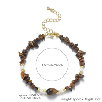 Bracelets ajustables pour femmes en pierres naturelles style bohème (améthyste, pierre de soleil) et perles d'eau douce, cadeau d'anniversaire