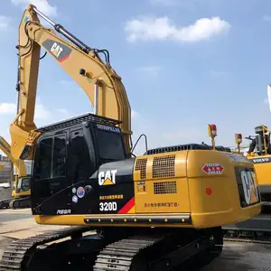 Cat 320d-excavadora amarilla usada