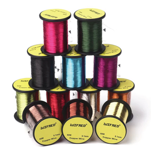 Alambre de Cobre Ultrafino de 0.1mm, No se Deslustra, 60m de Longitud, Material Súper Realista para Atado de Moscas, Excelente Opción para Pesca con Larvas 09D-1162 (B07) - Product Image 1