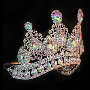 Corona all'ingrosso del concorso corona curva della regina della Tiara della banda regolabile - Product Image 2