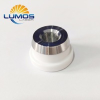Cincin Keramik Laser Dia.21.4mm 3D M8 Bagian Penahan Nosel Tinggi 12.5mm Kepala Pemotong Serat OSPRI Basis Keramik Paket Bahan Habis Pakai