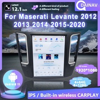 Autoradio Android 12,1 pouces pour Maserati Levante 2012-2020, lecteur multimédia stéréo, unité principale, navigation GPS, 256G, Qualcomm