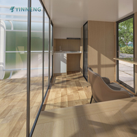 Maisons modulaires sismiques YINNENG, structure en acier, extensibles, préfabriquées, mobiles, 19 pieds x 20, alimentées à l'énergie solaire, écologiques