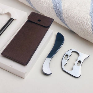 304 paslanmaz çelik büyük s-şekilli kas kazıyıcı vücut Gua Sha aracı yüz kazıma masaj kurulu için yüksek kalite Metal <span class=keywords><strong>Guasha</strong></span> - Product Image 1