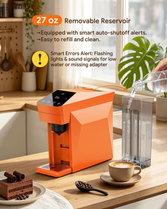 เครื่องชงกาแฟไฟฟ้ากึ่งอัตโนมัติแบบหลายแคปซูล 3-in-1 แรงดัน 19 บาร์ ควบคุมแบบดิจิตอล ความจุ 6 ถ้วย ใช้ได้ทั้งในบ้านและในรถยนต์ - Product Image 1