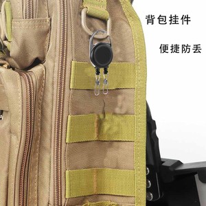 Clip de sac à dos extérieur rond télescopique à double tête avec boucle à tirage facile, pour l'impression de logo, idéal pour l'exportation - Product Image 2