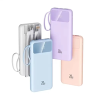 Échantillon gratuit Mini chargeur rapide 10W Slim Power Bank Logo personnalisé 20000mah 10000mah Powerbank pour affichage LED mobile Interface USB