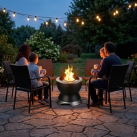 LUOQI Nouveau modèle 2 en 1 Personnalisable en acier inoxydable, foyer extérieur portable de table, mini barbecue pour bois de chauffage
