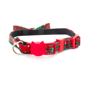 Abalorio de árboles de Navidad a rayas S Collar de perro reflectante verde pajarita para perros pequeños, medianos y grandes para mujeres, hombres, dueños de mascotas, niños - Product Image 3
