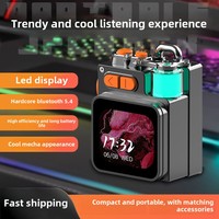 Mini haut-parleur sans fil professionnel K15 éclairage LED RVB portable écran intelligent rechargeable pour haut-parleur Bluetooth