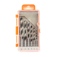 Jeu de 5 forets hélicoïdaux en acier à haute teneur en carbone avec pointe de centrage, revêtement DIN338, tige ronde, pour perçage rapide, 3mm 6mm 8mm 10mm, OEM/ODM