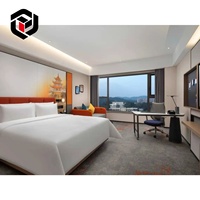 Meubles de chambre d'hôtel 5 étoiles de luxe moderne en bois de chêne massif de haute qualité, suite complète pour chambre d'hôtes, solution tout-en-un