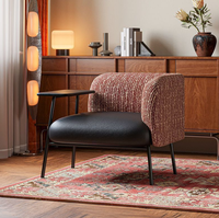 Fauteuil pivotant capitonné moderne, écologique et imperméable pour salon et bureau à domicile, usage de loisirs