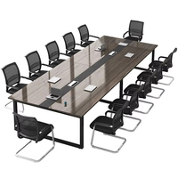 Ensemble de table de conférence pour hôtel de luxe, mobilier de bureau moderne avec chaises, table de conférence