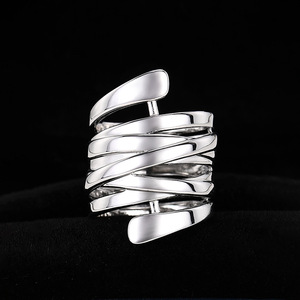 Modern Geometric Stainless Steel Unisex <b>Statement</b> <b>Ring</b> Plain Design Fashion Jewelry Gift - Product Image 2