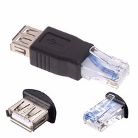 Adaptador USB Tipo-A Hembra a RJ45 Macho, Conector de Red Ethernet LAN para Router, Enchufe para Portátil, Nuevo
