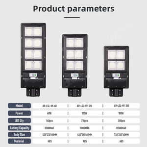 Lampe <span class=keywords><strong>solaire</strong></span> LED extérieure intégrée à télécommande, étanche IP65, haute luminosité, 120W 180W, éclairage <span class=keywords><strong>solaire</strong></span> de rue - Product Image 6