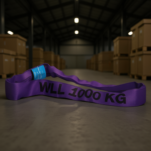 Sangle de levage ronde en polyester 1000 kg, couleur violet - Product Image 3