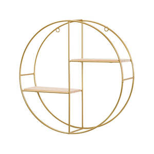 Decoraciones de pared de madera de hierro forjado de metal de estilo nórdico, estante colgante de pared para decoración del hogar y dormitorio - Product Image 5