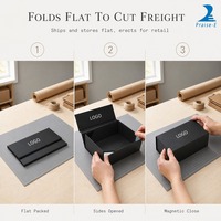 Boîte rigide magnétique personnalisée en gros - Emballage cadeau de luxe en papier avec impression de logo
