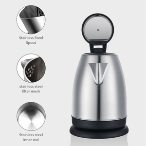 Fabricante Personalizado Clássico Grande Calibre Branco Cor Aço Inoxidável 1.8L Jarro Elétrico Chaleira Moderna Para Água Fervente - Product Image 3