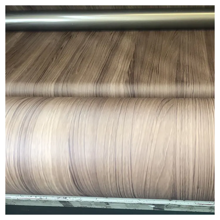 Precio de fábrica para la decoración Interior de grano de madera de gabinete de puertas de pvc película