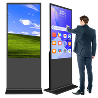 Kiosque numérique interactif à écran tactile LCD 4K de 55 pouces sur pied, affichage publicitaire Android pour hôtel, centre commercial