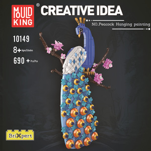 Pour moule roi 10149 petits blocs de construction en plastique paon suspendu peinture assemblé modèle <span class=keywords><strong>jouet</strong></span> cadeau pour garçons et filles - Product Image 6
