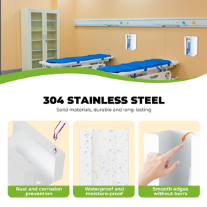304 Stainless Steel White Color Coating Disposable Glove Box Holder for Medical & Food Processing - Product Image 4