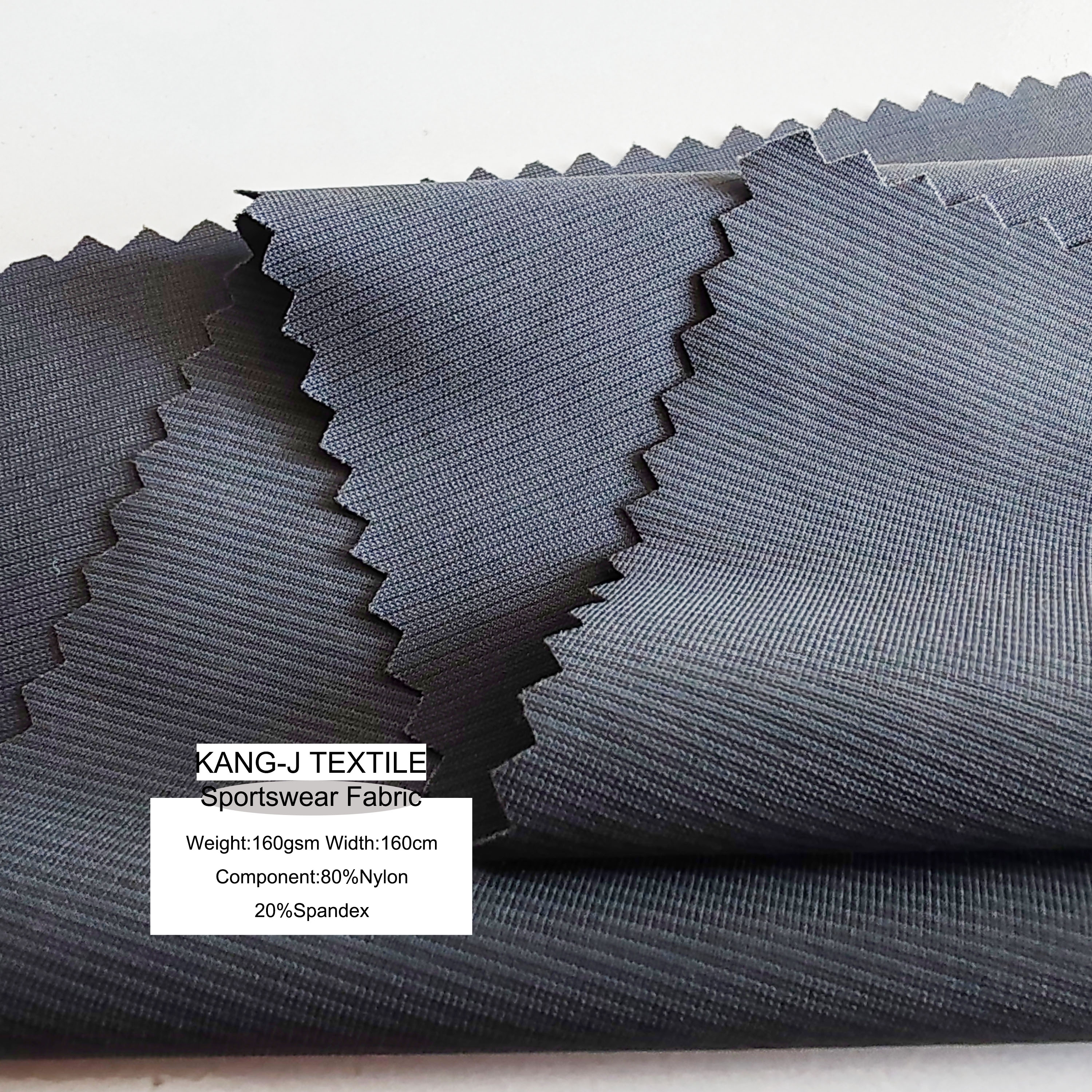 80% Nylon 20% Spandex 160gsm 160cm Knitted Breathable Sports Fabric Stretch for Sportswear Plain Style Sports Vest Shirts