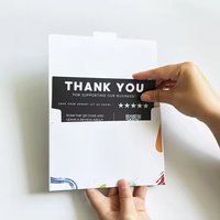 Venta al por mayor de alta calidad de lujo personalizado Logotipo de lámina en relieve Navidad gracias tarjeta tarjetas de felicitación con sobres