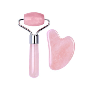 Herramienta de masaje facial de colección de SPA de piedra de cristal <span class=keywords><strong>rosa</strong></span> al por mayor Mini <span class=keywords><strong>rodillo</strong></span> de masaje de piel facial Jade de cabeza única de <span class=keywords><strong>cuarzo</strong></span> <span class=keywords><strong>rosa</strong></span> natural - Product Image 2