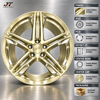Jantes forgées 6061-T6 à cinq branches, finition or poli, concaves peu profondes, 18-22 pouces, 5x112 pour BMW Audi Mercedes-Benz