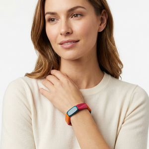 Brazalete de Resina Colorido, Joyería de Moda Redonda, Accesorio con Cuentas Multicolores - Product Image 1