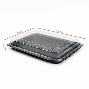 Bandeja Rectangular Personalizada para Fiestas de Sushi, Bandejas de Servicio para Catering, Bandeja de Plástico para Croissants, Sándwiches y <span class=keywords><strong>Bagels</strong></span> - Product Image 3